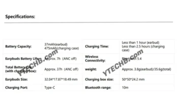 تسريبات تكشف عمر بطارية 37 ساعة في سماعات ريدمي اللاسلكية الجديدة